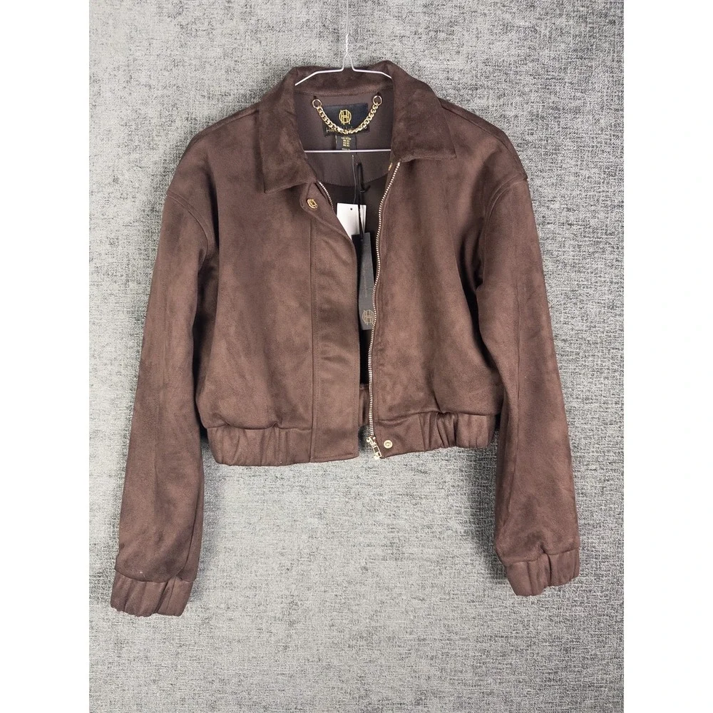 House of Harlow 1960 Brown Suede Cropped Jacket